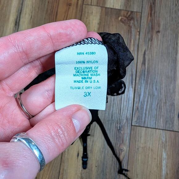 VINTAGE BLACK LACE CAMISOLE 3XL - Picture 4 of 4